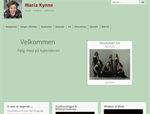 Tablet Screenshot of mariakynne.dk